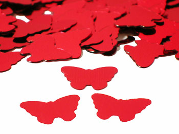 Butterfly Confetti, Red by the pound or packet